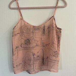 American Apparel Pink Sheer Tank